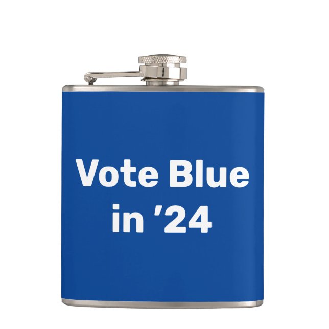 Vote Blue in 2024 Flask (Front)