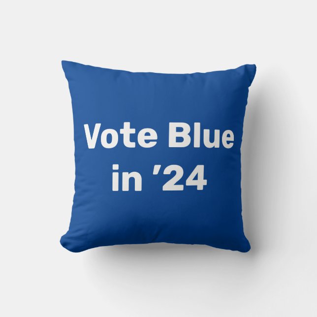 Vote Blue in 2024 Throw Pillow (Front)