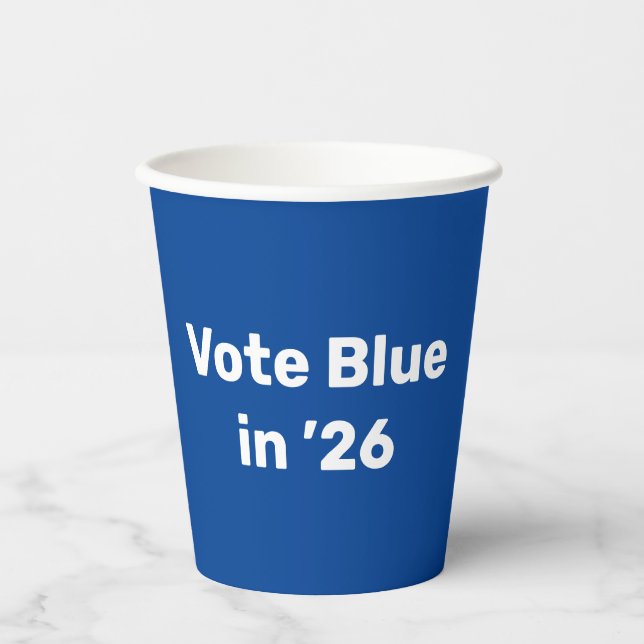 Vote Blue in 2026 Paper Cups (Front)