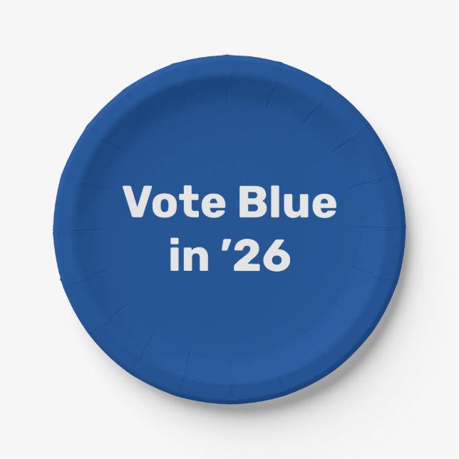Vote Blue in 2026 Paper Plates (Front)