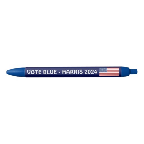 Vote Blue  Kamala Harris 2024 Political Election Black Ink Pen