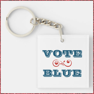 VOTE BLUE KeyChain