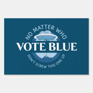 Vote Blue Lawn Sign