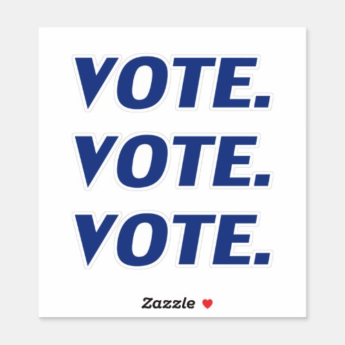 vote blue letters _ sticker