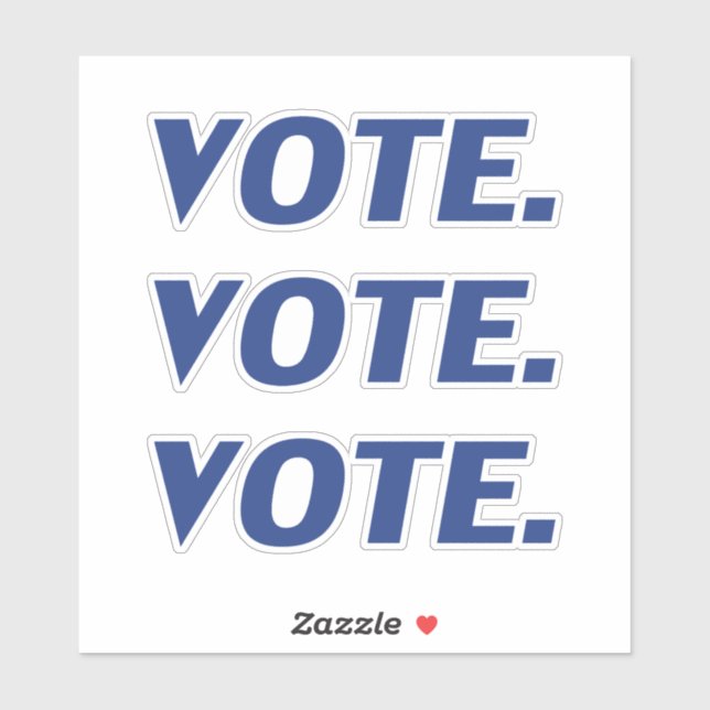 "vote" blue letters - sticker (Sheet)