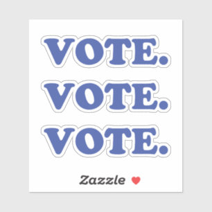 "vote" blue letters - sticker