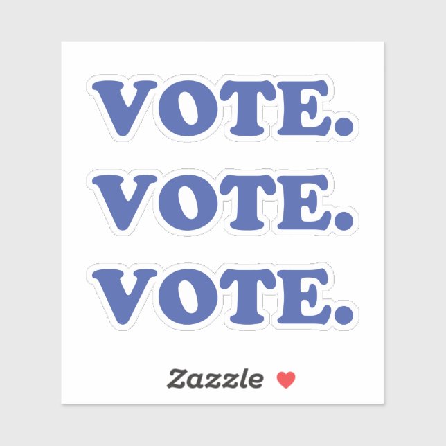 "vote" blue letters - sticker (Sheet)