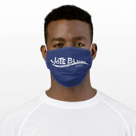 VOTE BLUE no matter who 2020 Adult Cloth Face Mask (Worn)