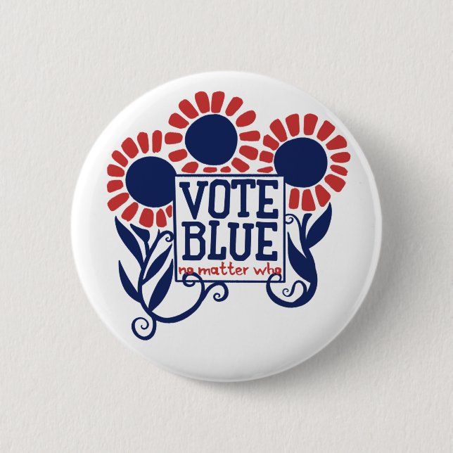 Vote blue no matter who 2020 button (Front)