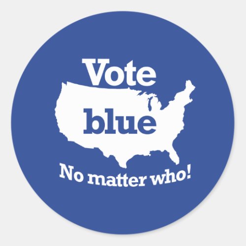 Vote Blue No Matter Who Classic Round Sticker