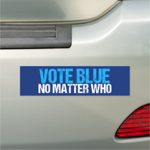 Vote Blue No Matter Who Democrat Bumper Car Magnet