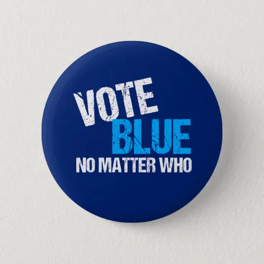 Pinback Button Badge 1.5" Politics Political Blue PROUD TO BE A DEMOCRAT 