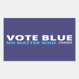 vote blue no matter who, harris for president rectangular sticker
