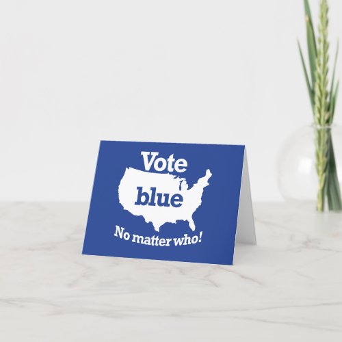 Vote Blue No Matter Who Holiday Card
