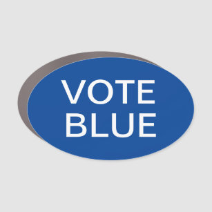 Vote Blue Oval Car Magnet