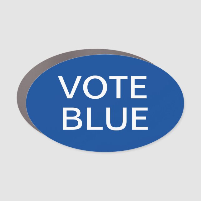 Vote Blue Oval Car Magnet (Front)