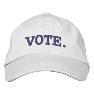 Vote Blue Period Embroidered Baseball Cap