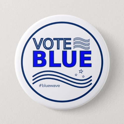 Vote Blue Political Election Campaign Message   Button