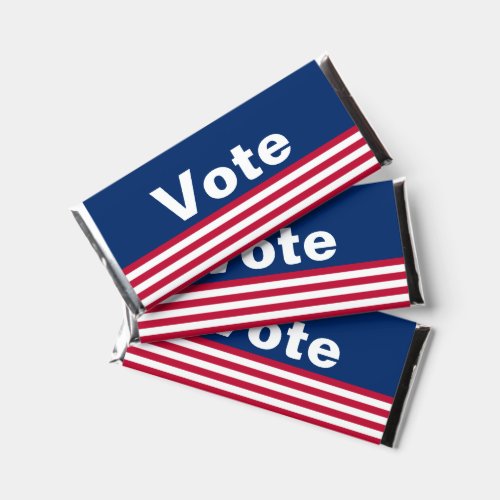 Vote Blue Red and White Stripes Hershey Bar Favors