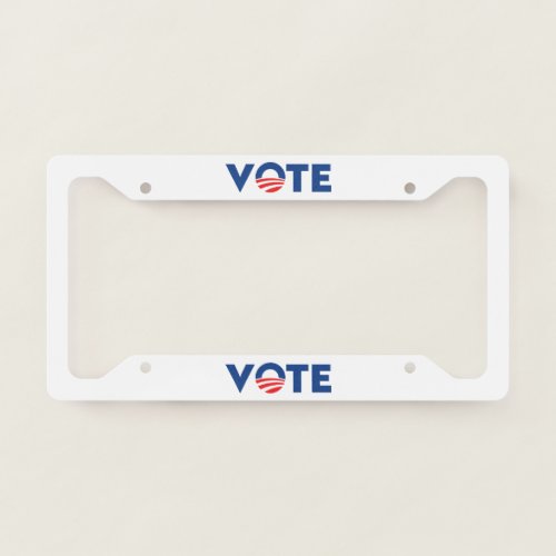Vote blue red white _ License Plate Frame