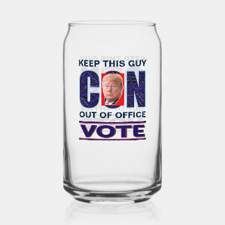 Vote Blue Resist 2024 Presidential Can Glass