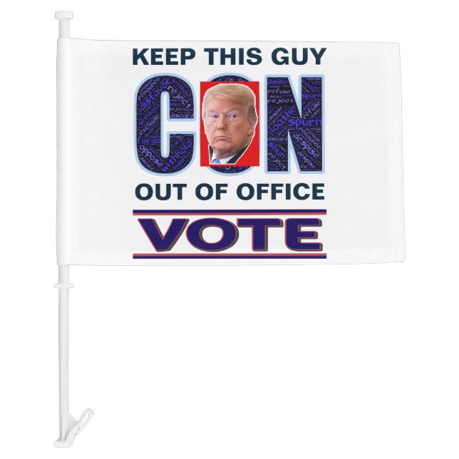 Vote Blue Resist 2024 Presidential Car Flag (Front)