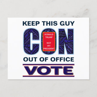 Vote Blue Resist 2024 Presidential Election Postcard