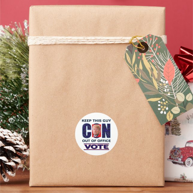 Vote Blue Resist 2024 Presidential Round Stickers (Holiday)