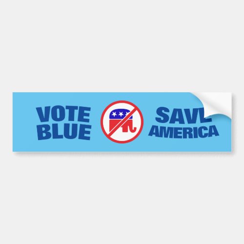 Vote Blue _ Save America Anti GOP Bumper Sticker