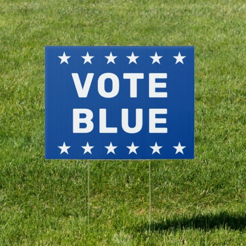 Vote Blue sign