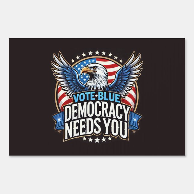 Vote Blue Sign (Front)