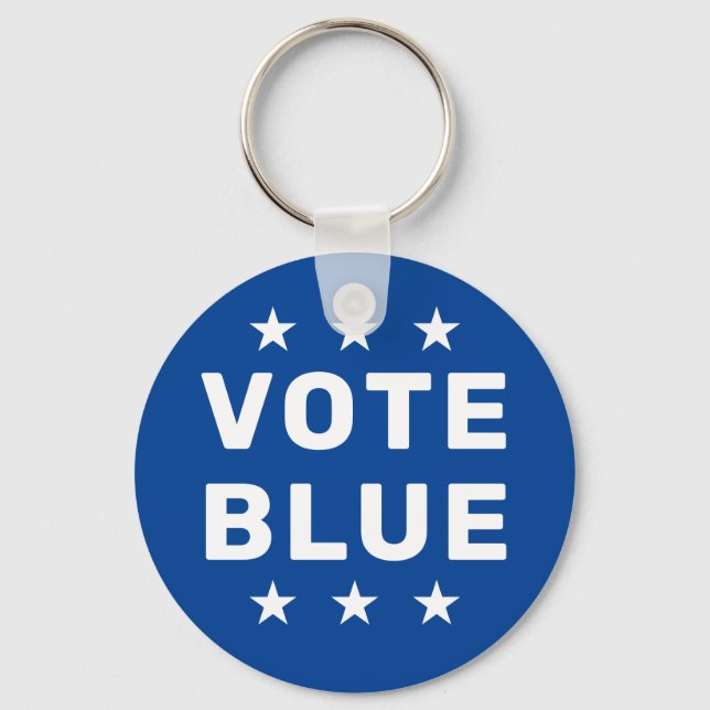 Vote Blue sign Keychain (Front)