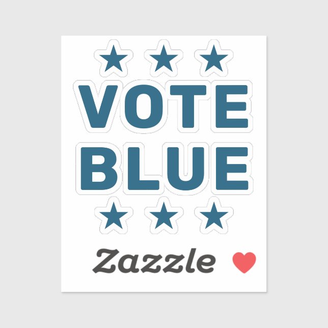 Vote Blue sign Sticker (Sheet)