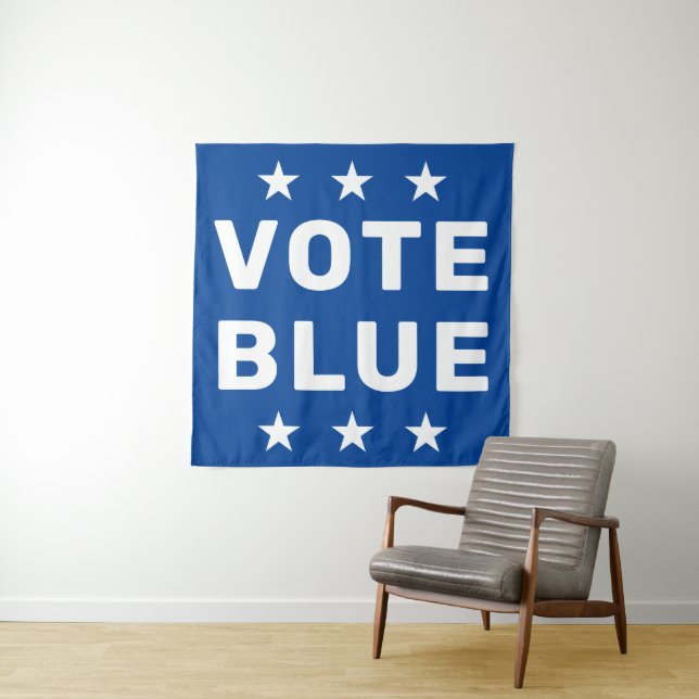 Vote Blue sign Tapestry (In Situ)