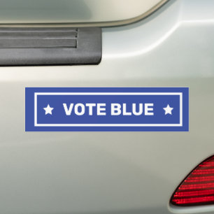Vote Blue Stars Support Democratic Party Election Bumper Sticker