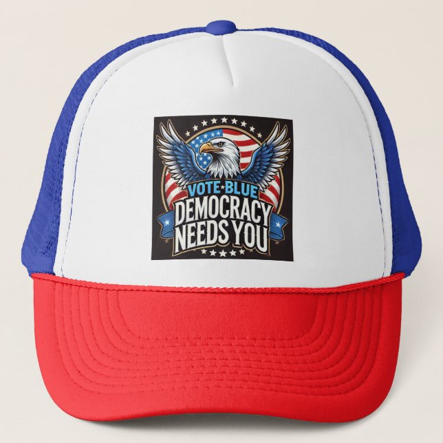 Vote Blue Trucker Hat (Front)