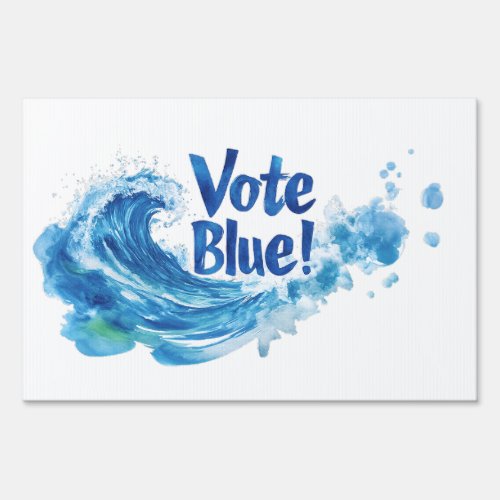 Vote Blue Tsunami Wave Sign