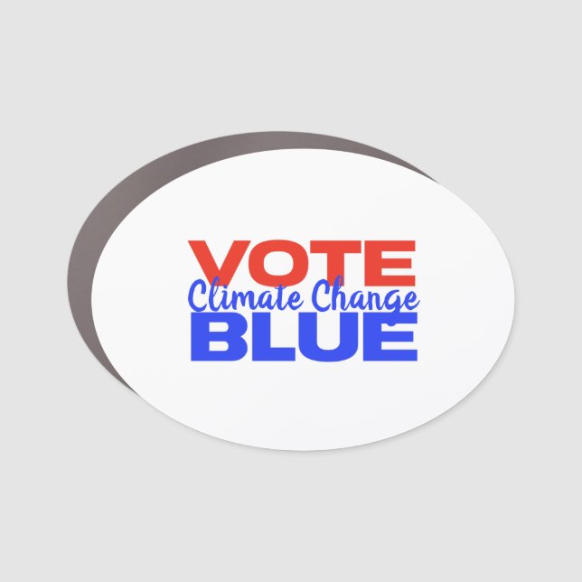 Vote Blue Voting USA Democratic Climate Change Car Magnet (Front)