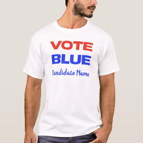 Vote Blue Voting USA Democratic Custom Candidate T_Shirt