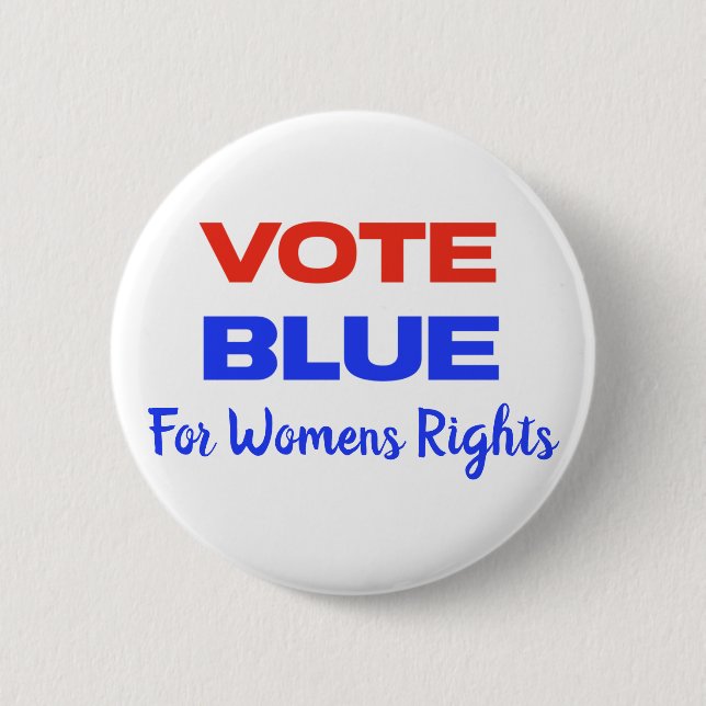Vote Blue Voting USA Democratic Political Red Blue Button (Front)