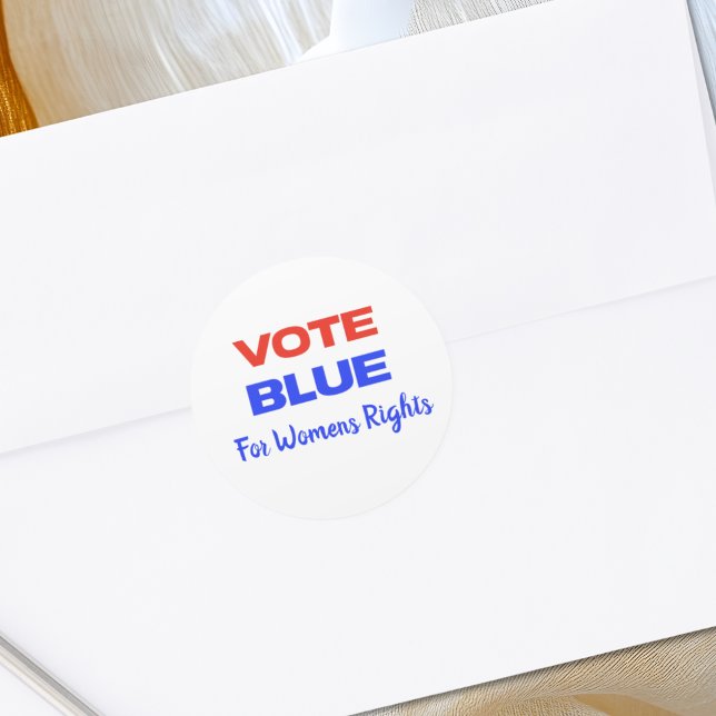 Vote Blue Voting USA Democratic Political Red Blue Classic Round Sticker (Creator Uploaded)