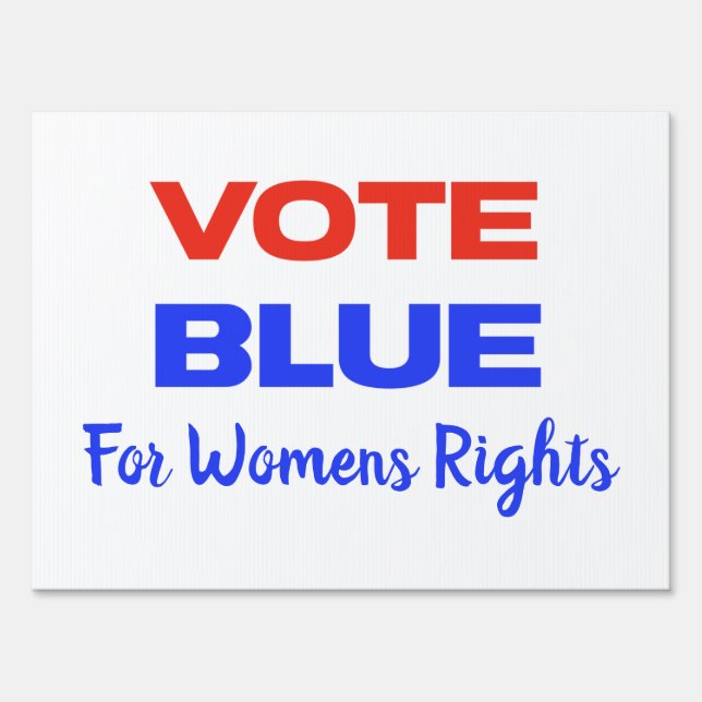 Vote Blue Voting USA Democratic Political Red Blue Sign (Front)