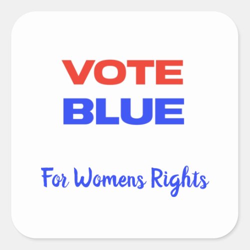 Vote Blue Voting USA Democratic Political Red Blue Square Sticker