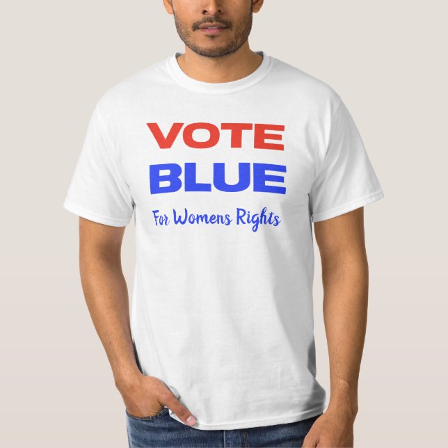Vote Blue Voting USA Democratic Political Red Blue T-Shirt (Front)