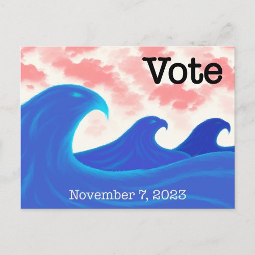 Vote Blue Wave Eagles Postcard