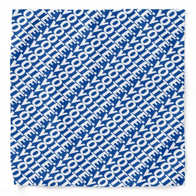 "Vote" - blue white Bandana (Front)