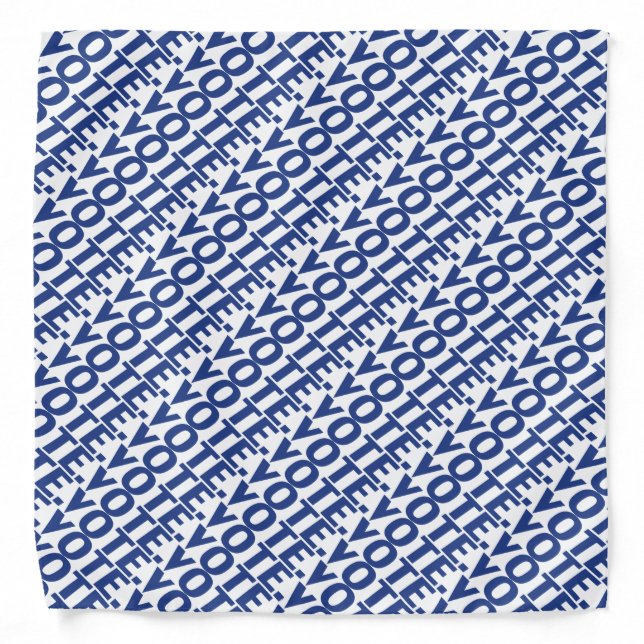 "Vote" - blue white Bandana (Front)