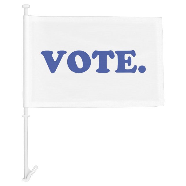 Vote blue white - Car Flag (Front)
