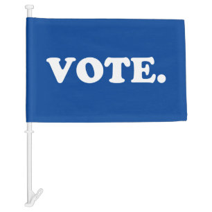 Vote blue white - Car Flag