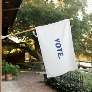 "vote" blue white house flag
